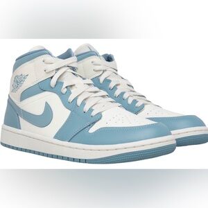 NIKE Air JORDAN 1 Mid BQ6472-141 Blue Sail Sneaker - Women's size 9
